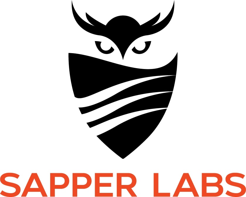 Sapper Labs Logo - Black Logo Orange